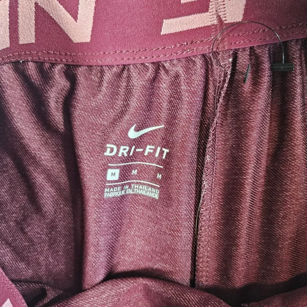 Nike Dri-Fit Women's Medium Short Running Shorts Burgundy
